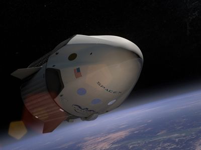 Artist's conception of the SpaceX Dragon 2 vehicle.