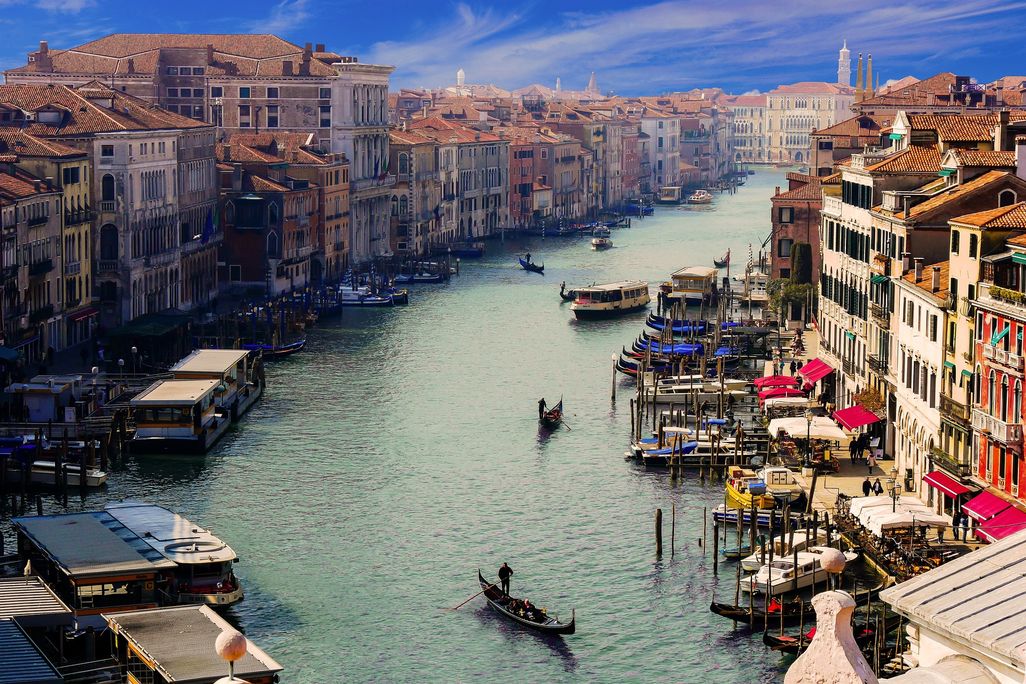 Canal with historic buildings alongside