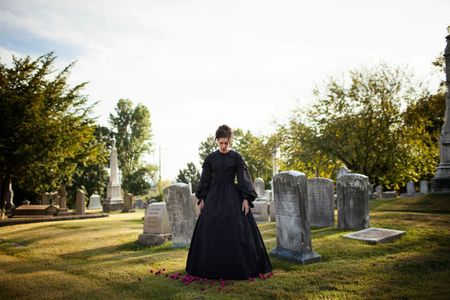 Martha McDonald performs in the 2014 work The Lost Garden at The Woodlands in Philadelphia. 