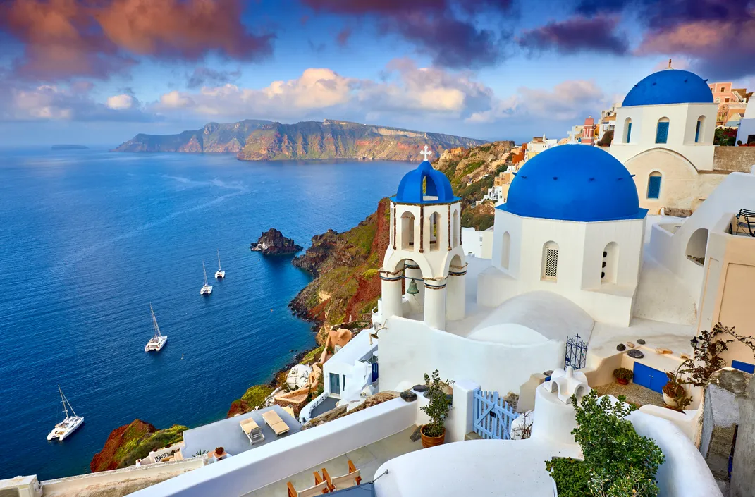 View of Santorini from Fira