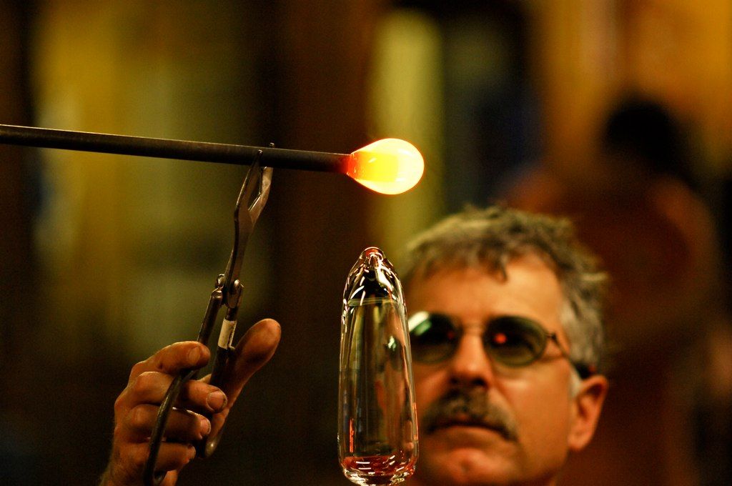 A glass blower at his in Quechee Vermont Smithsonian Photo