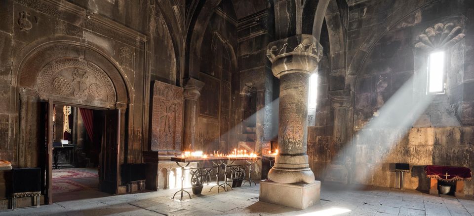  Interior of the Geghard Monastery, Armenia 