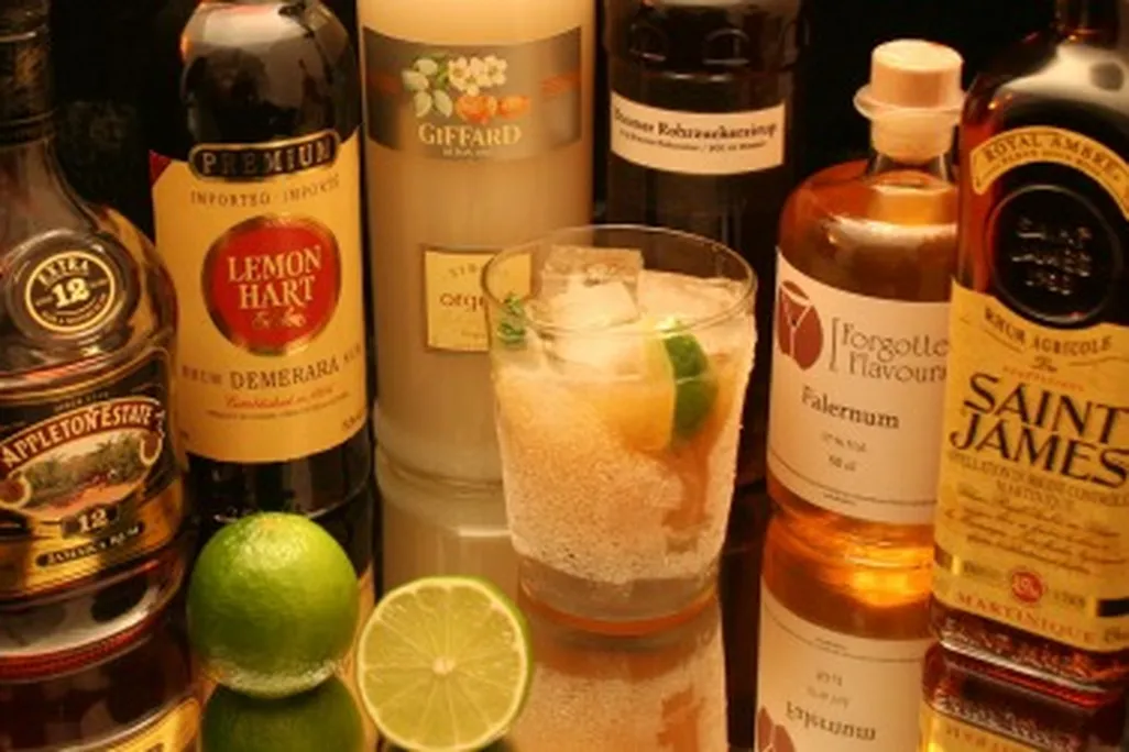 Falernum, a syrup that originates in Barbados, pairs nicely with rum.