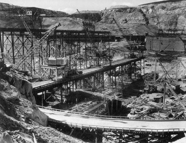 Construction of the Grand Coulee Dam Columbia River,Washington,WA,1936-1946 