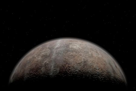 An artist's rendition of Pluto's surface.