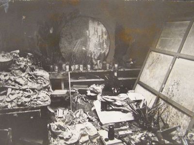 Francis Bacon’s Studio, photograph, c. 1975