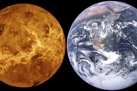 Venus and Earth, the unlikely twins, are comparable in size and geochemistry, but very different nowadays in climate and environmental parameters.