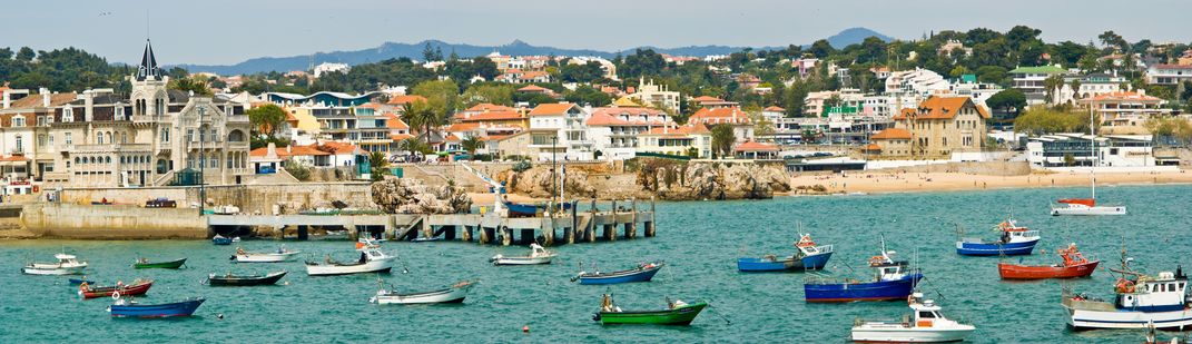 Fishing boats in the harbor at Cascais