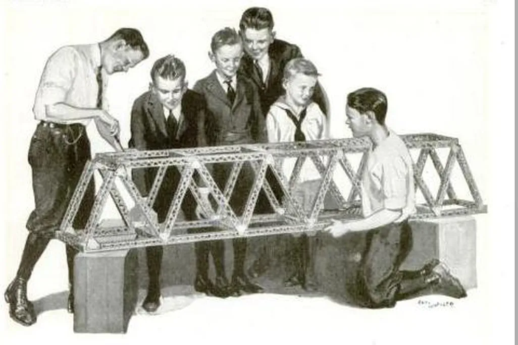 Print advertisement for Erector Set, circa 1922