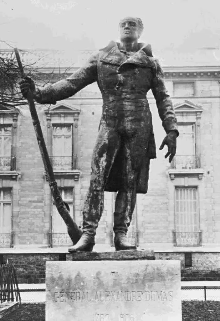 This statue of Thomas-Alexandre Dumas was melted down by the Nazis during World War II.