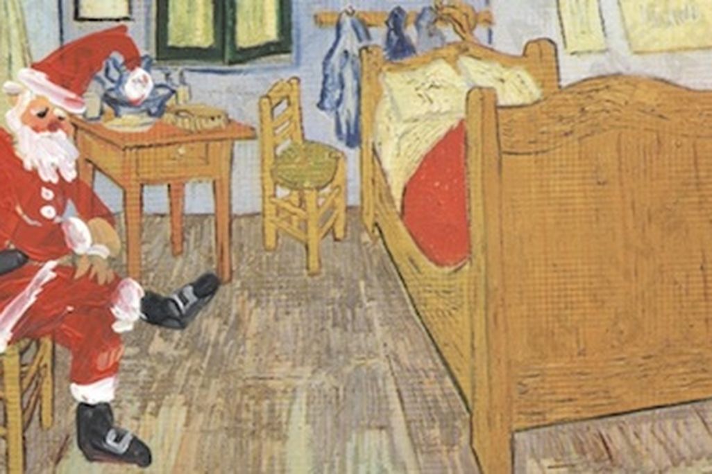 Arturo Rodríguez made this Van Gogh-inspired card for Helen L. Kohen, ca. 1980-1999.