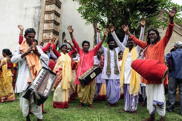 The Devotees are enjoying devotional songs. thumbnail