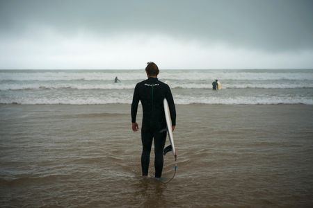 A traveler taking lessons at one of the surf camps along Morocco's Atlantic coast.