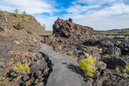 Watch the moon from this moonscape in Craters of the Moon State Park, Idaho.