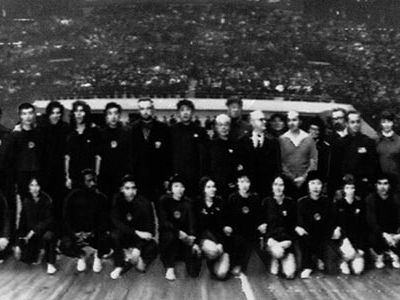 In April of 1971, at the invitation of the Chinese government, a nine-person United States table tennis team visited China for a series of exhibition matches.