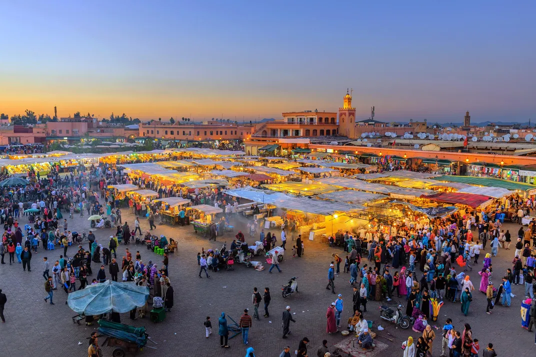 Djemaa El Fna Square and Koutoubia Mosque, Marrakech