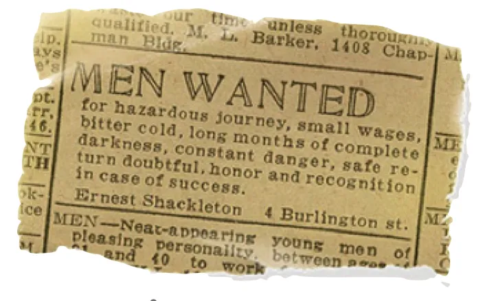 illustration of an ad in a newspaper