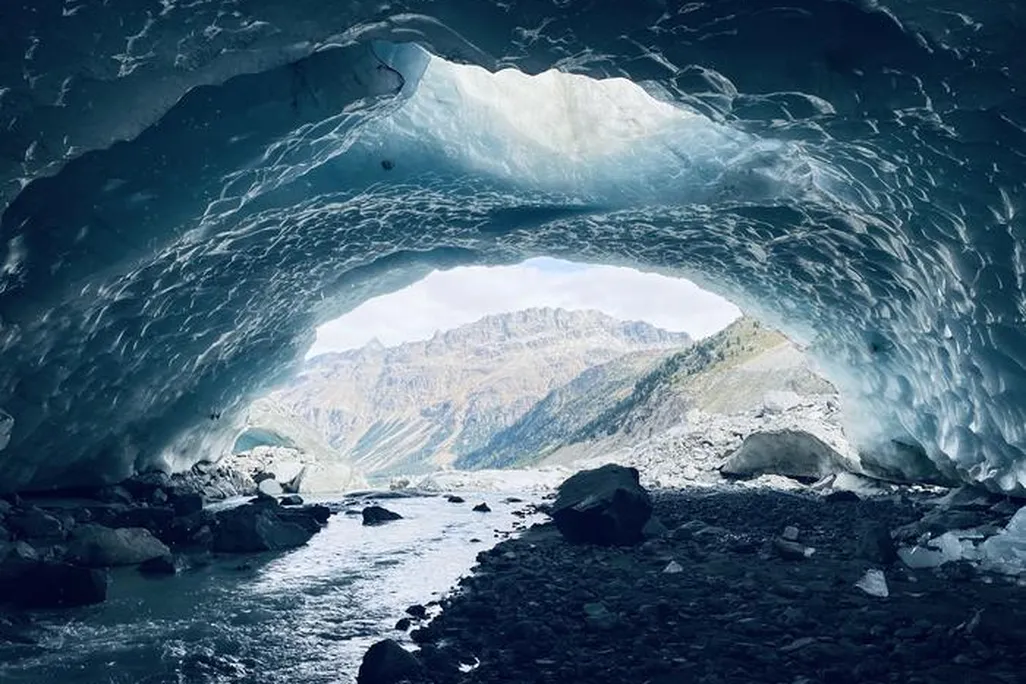 A cave in a glacier