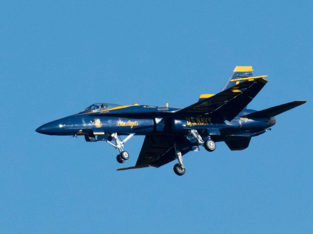 Blue Angels Hornet in flight