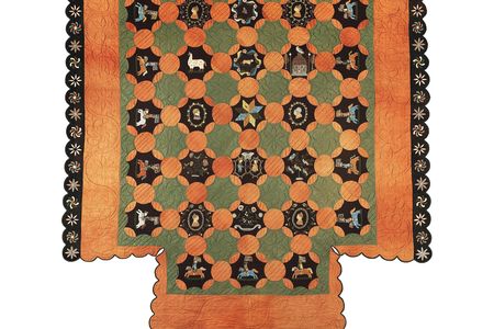 The Paul Family Quilt (1830-35), on display in "Fabric of a Nation: American Quilt Stories," was made for a four-poster bed. 