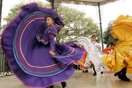 Dancers perform during a Cinco de Mayo celebration in Los Angeles.