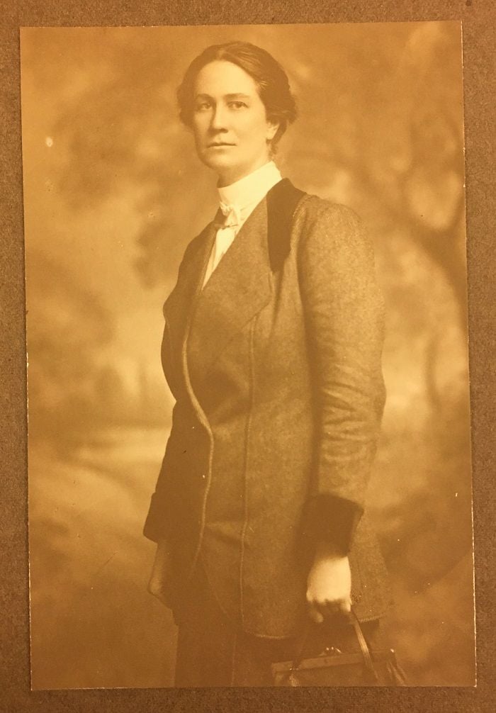Sepia toned portrait of Violet Dandridge.