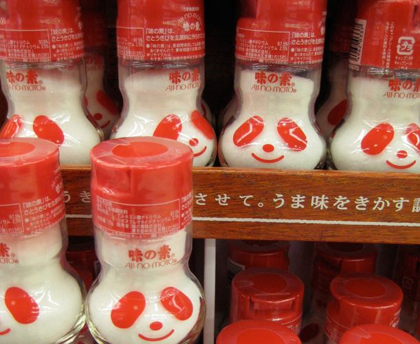 Panda-inspired bottles of Ajinomto’s glutamtic salt.