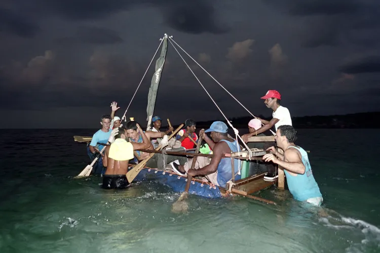 Homemade raft leaves Havana, August 22, 1994