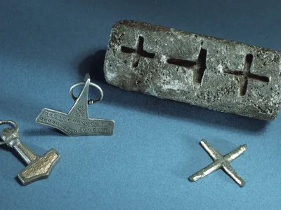 Hammer amulets like these have been found across Viking Europe