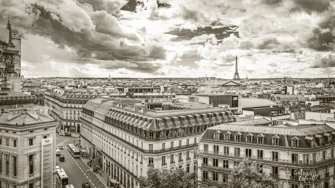 sepia-toned view