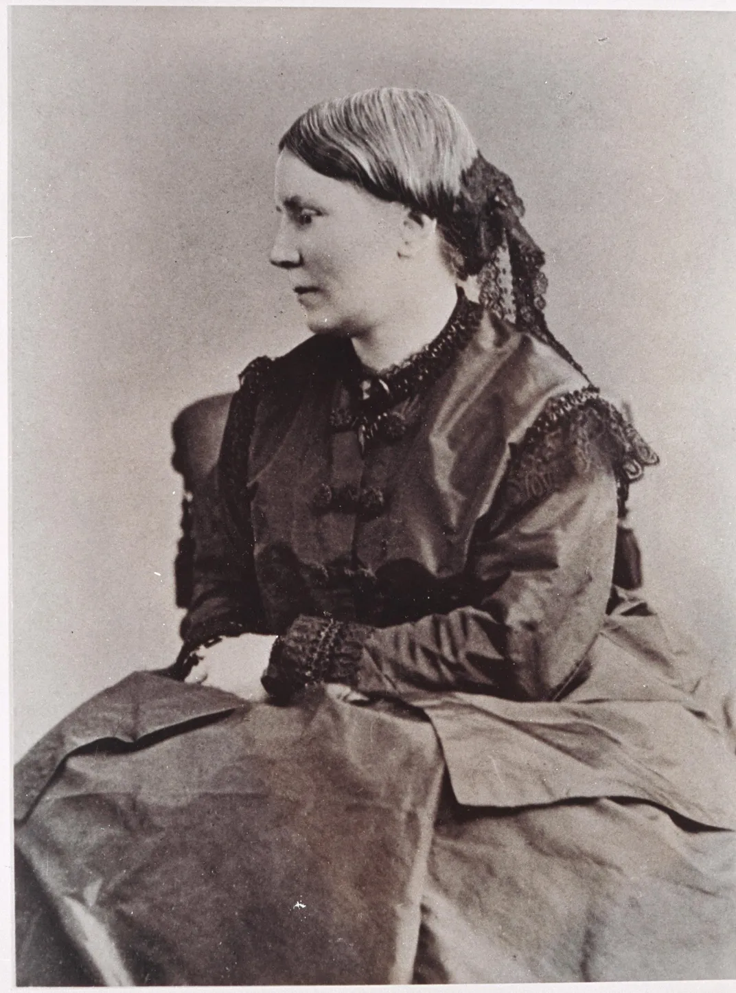 A circa 1850 portrait of Elizabeth Blackwell, the first woman to receive a medical degree in the U.S.