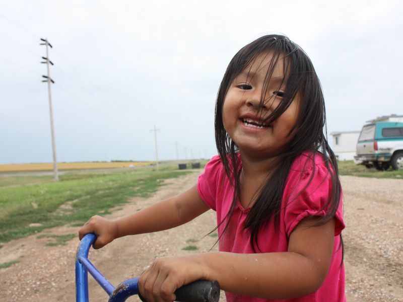 Lakota girl outside Eagle Butte, SD Smithsonian Photo Contest