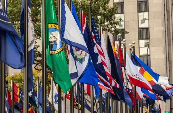 "A Place of - Together We Stand" flags at Rockefeller Sq thumbnail