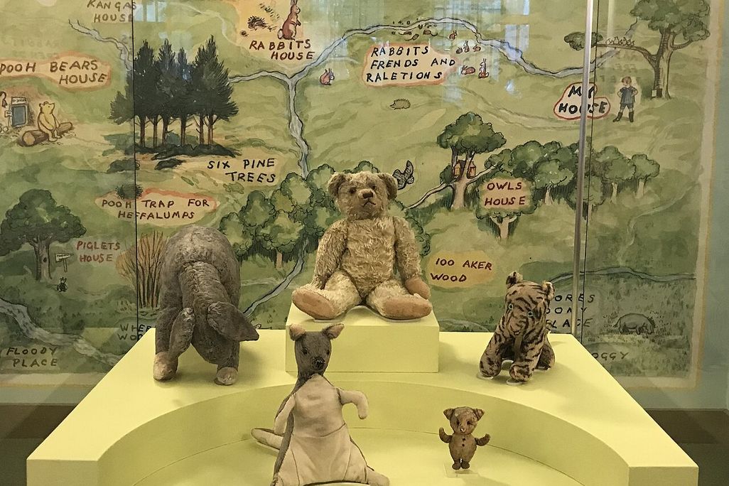 The original Winnie-the-Pooh and his friends at the New York Public Library