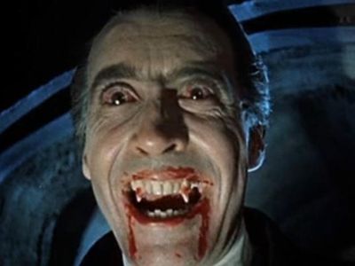 Still from the 1958 horror film 'Dracula' starring Christopher Lee. The character of Dracula has appeared in more than 200 films.