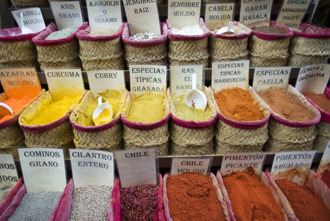 Traditional Spanish spices found in the market