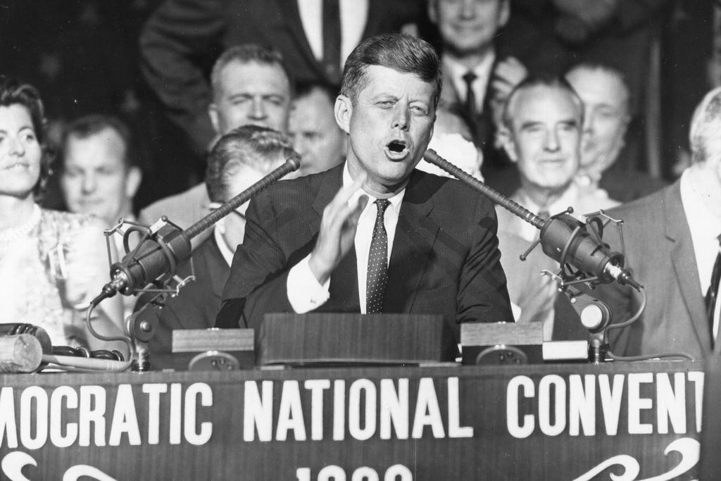 JFK delivers convention speech