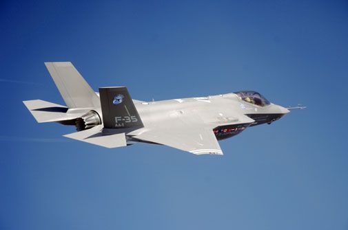 The F-35 makes its second test flight.