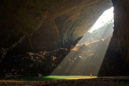 To enter Son Doong Cave in Vietnam, visitors must descend over 260 feet.