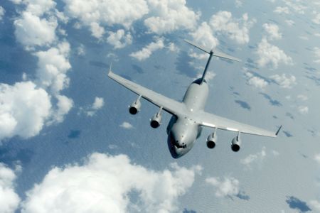 The U.S. Air Force C-17 Globemaster (here flying near Hawaii) made its first airshow appearance in China.