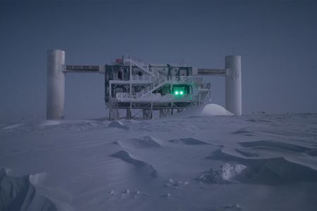 IceCube used pressurized hot water to melt shafts and place sensors into the polar ice.