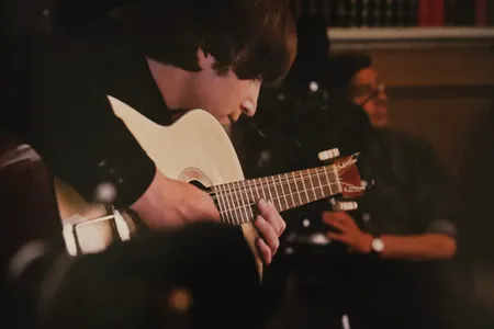 John Lennon plays the rediscovered 12-string Framus Hootenanny guitar.
