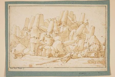 Giovanni Battista Tiepolo's&nbsp;A Large Group of Punchinelli&nbsp;is expected to fetch more than $200,000 at auction.