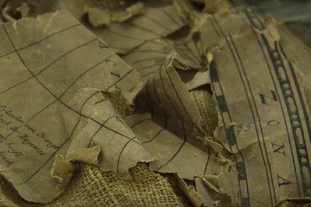 A detail of a 17th century map found stuffed in a Scottish chimney.