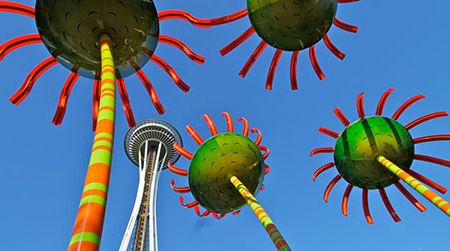 “Sonic Bloom,” a solar sculpture at the Pacific Science Center in Seattle