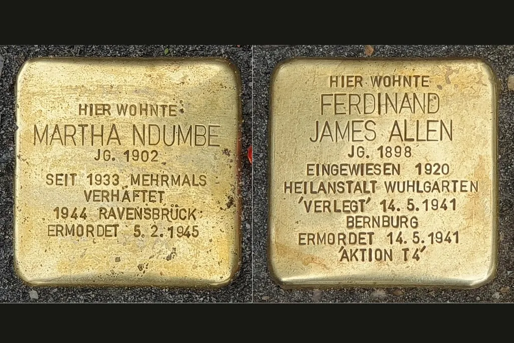 The two brass-covered stones