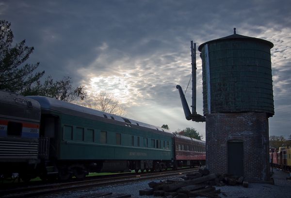 Train Yard with circa 1904 water tower still standing thumbnail