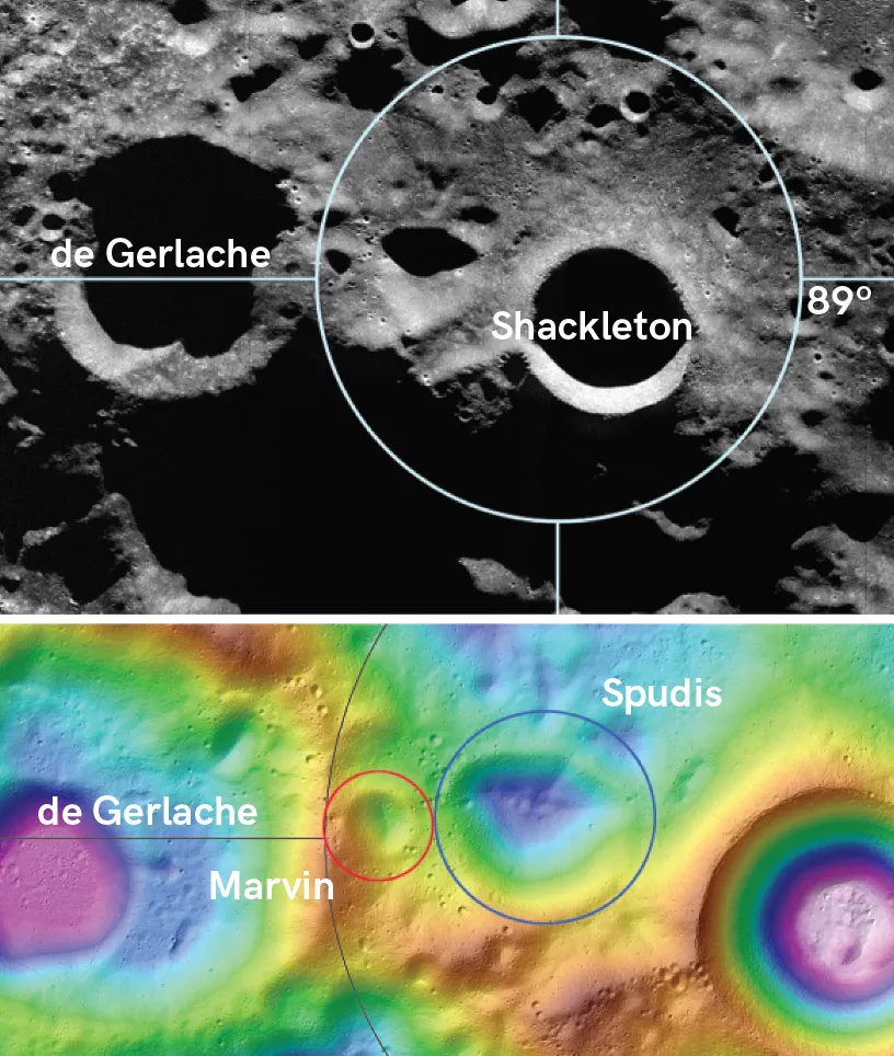 moon craters map