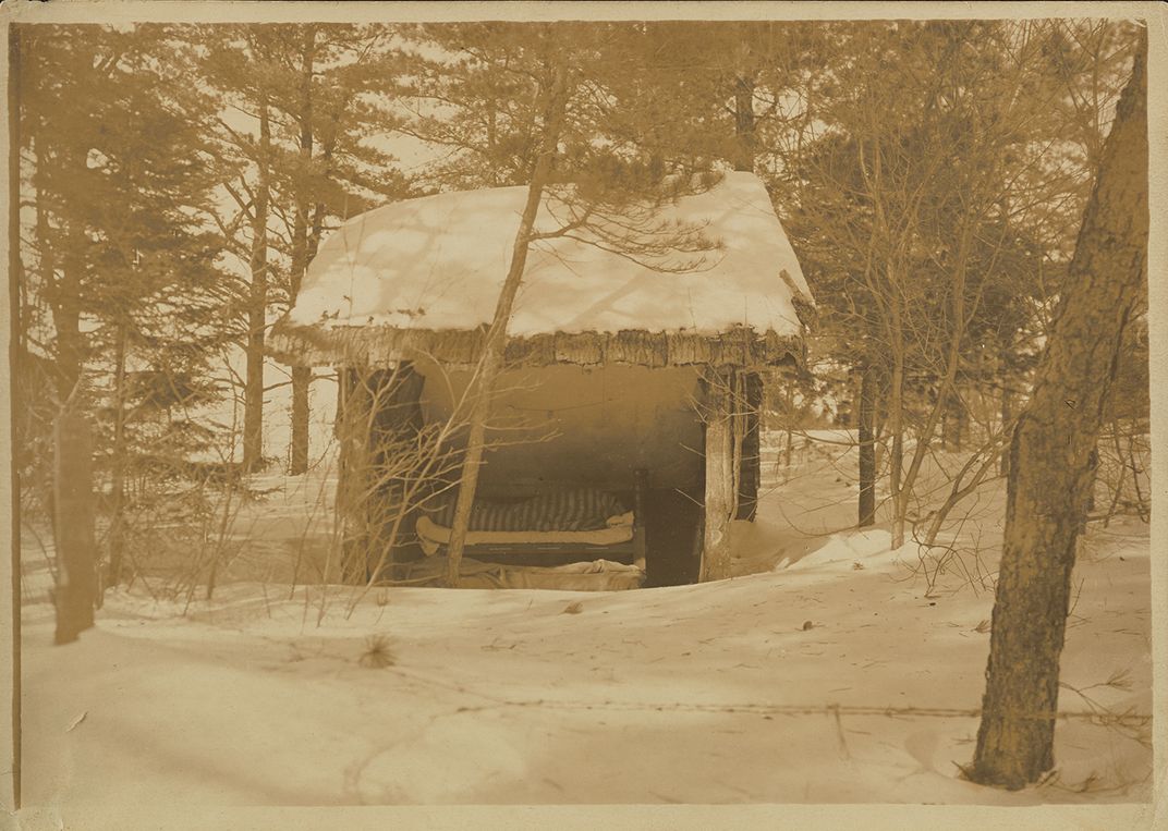 The sleeping hut of Gladys Thayer