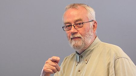 Bill Moggridge speaking in Copenhagen